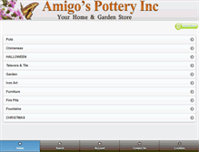 Tablet Screenshot of amigospottery.com